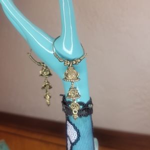 Gold tone Bell earrings